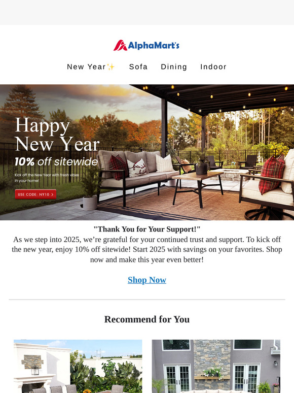 Happy New Year! Kick Off 2025 with 10% Off 🎆