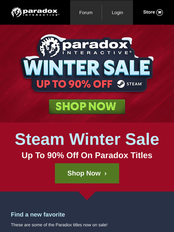 24 hours left: Up To 90% Off During The Steam Winter Sale