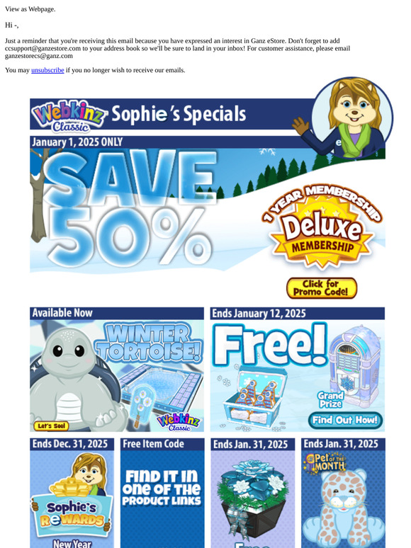 Save 50% on 1 Year Deluxe Membership!