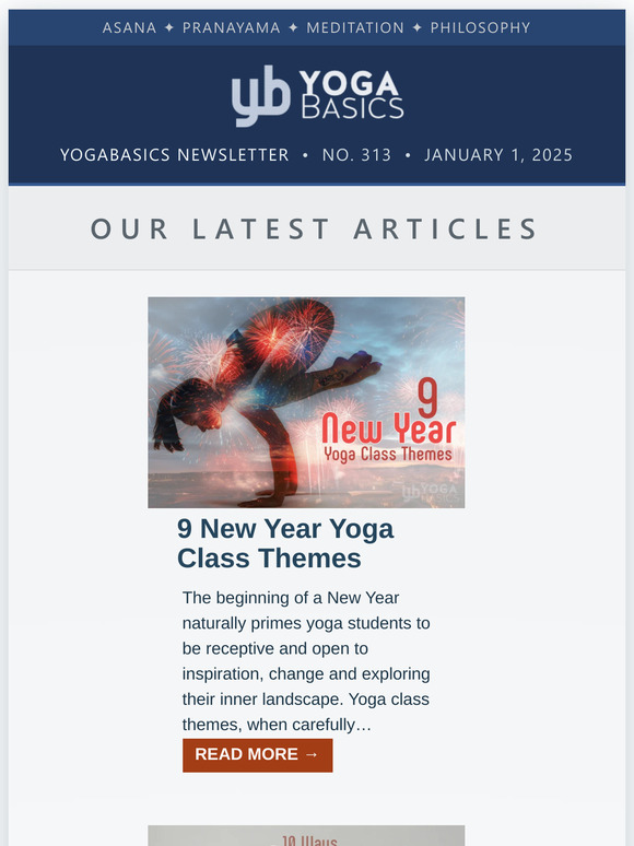 Yoga Basics News #313 • January 1, 2025