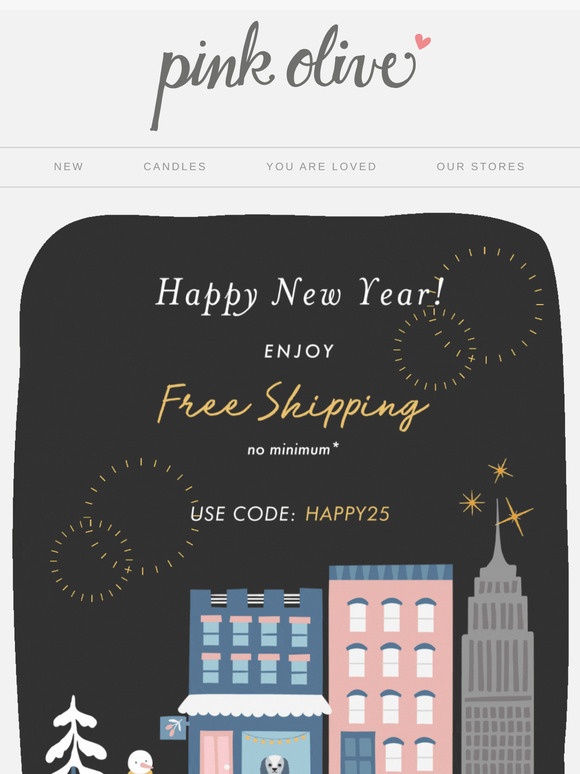 Happy New Year + FREE Shipping! 🥳
