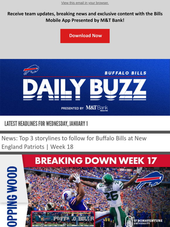 Buffalo Bills Daily Buzz Milled