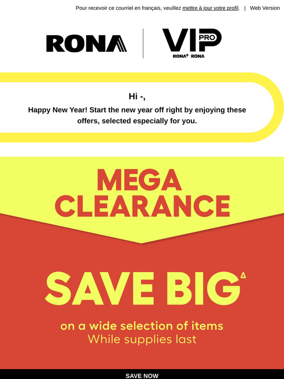 Save BIG with our Mega Clearance event 💸