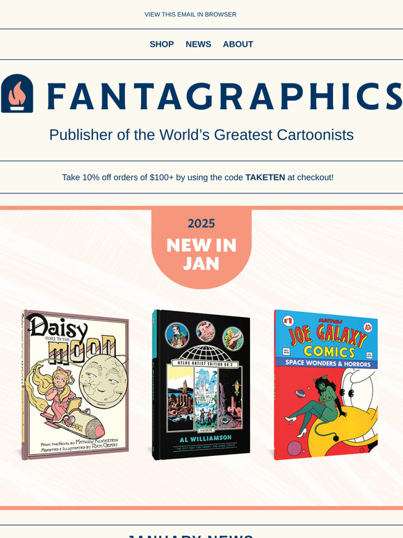 Fantagraphics January Newsletter
