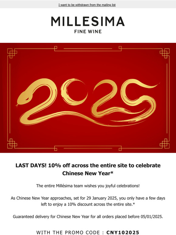 LAST DAYS - Special Offer for Chinese New Year