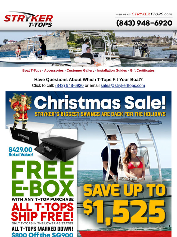 6 HOURS LEFT! Biggest Sale at Stryker T-Tops...