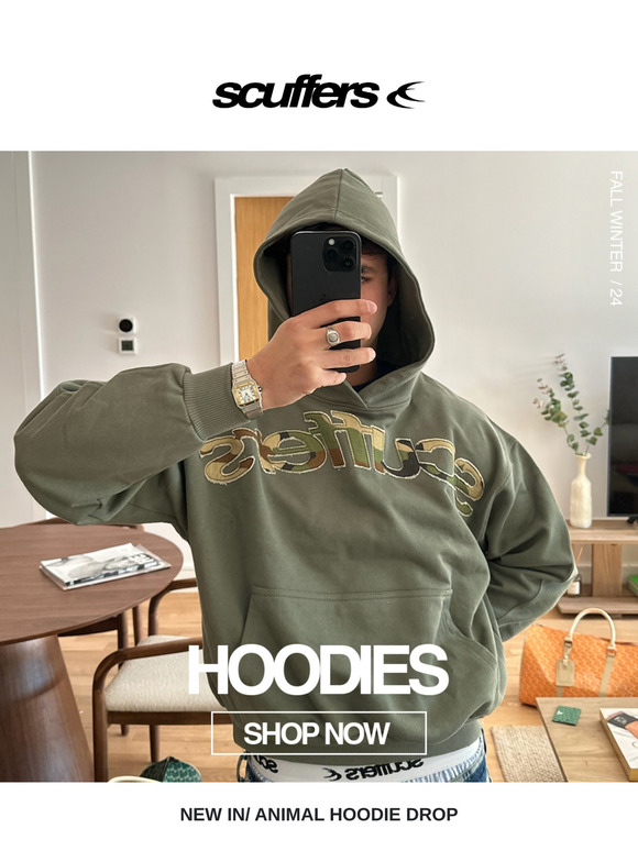 Scuffers: NEW IN | ANIMAL HOODIES | Milled