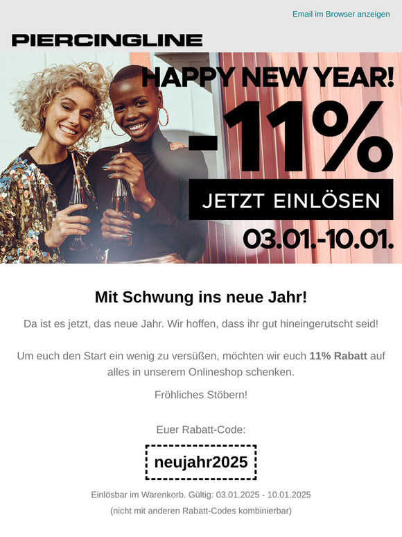 Frohes neues Jahr! 🥳 Jetzt 11% Rabatt sichern