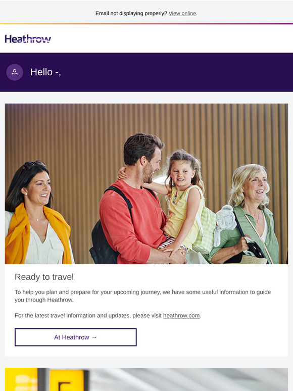 Helpful information before your visit to Heathrow