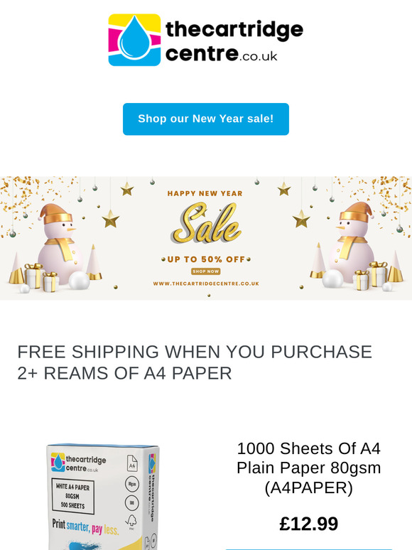 New Year, Same Great Deals on Printer Cartridges! 50% Sale