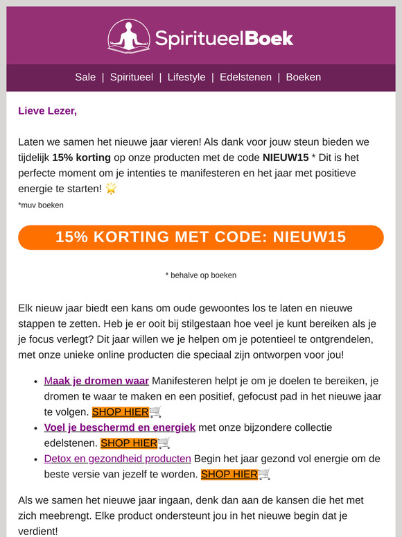 Speciaal voor jou — — 15% korting! 🎉