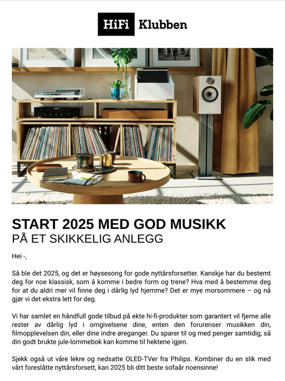 Start året med fet lyd | Gode tilbud på ekte hi-fi | Spar på OLED-TV