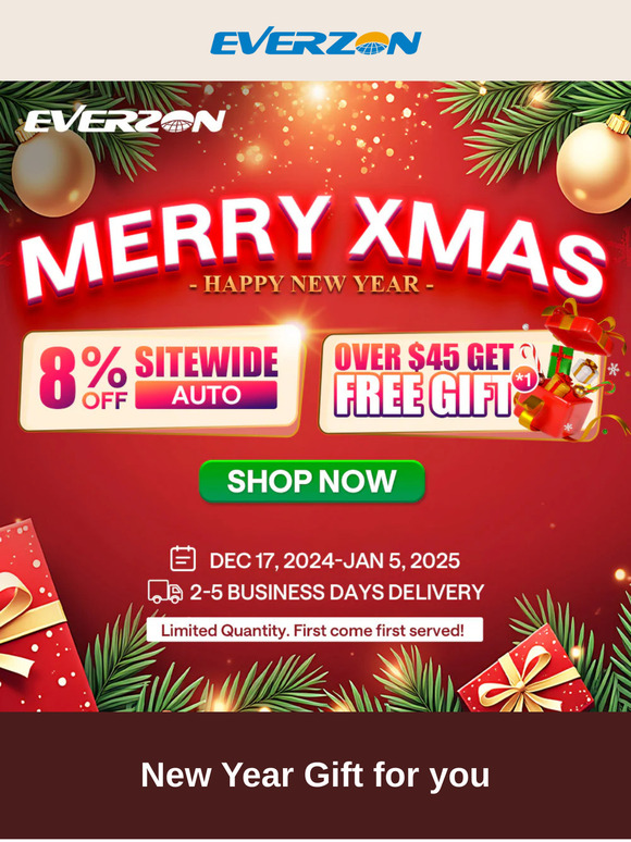 🎉 Celebrate the New Year: Everzon’s 8% OFF Sale Is Here!