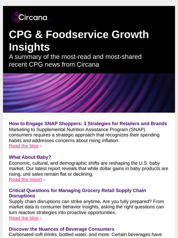 CPG & Foodservice Growth Insights: Monthly Recap of News and Insights