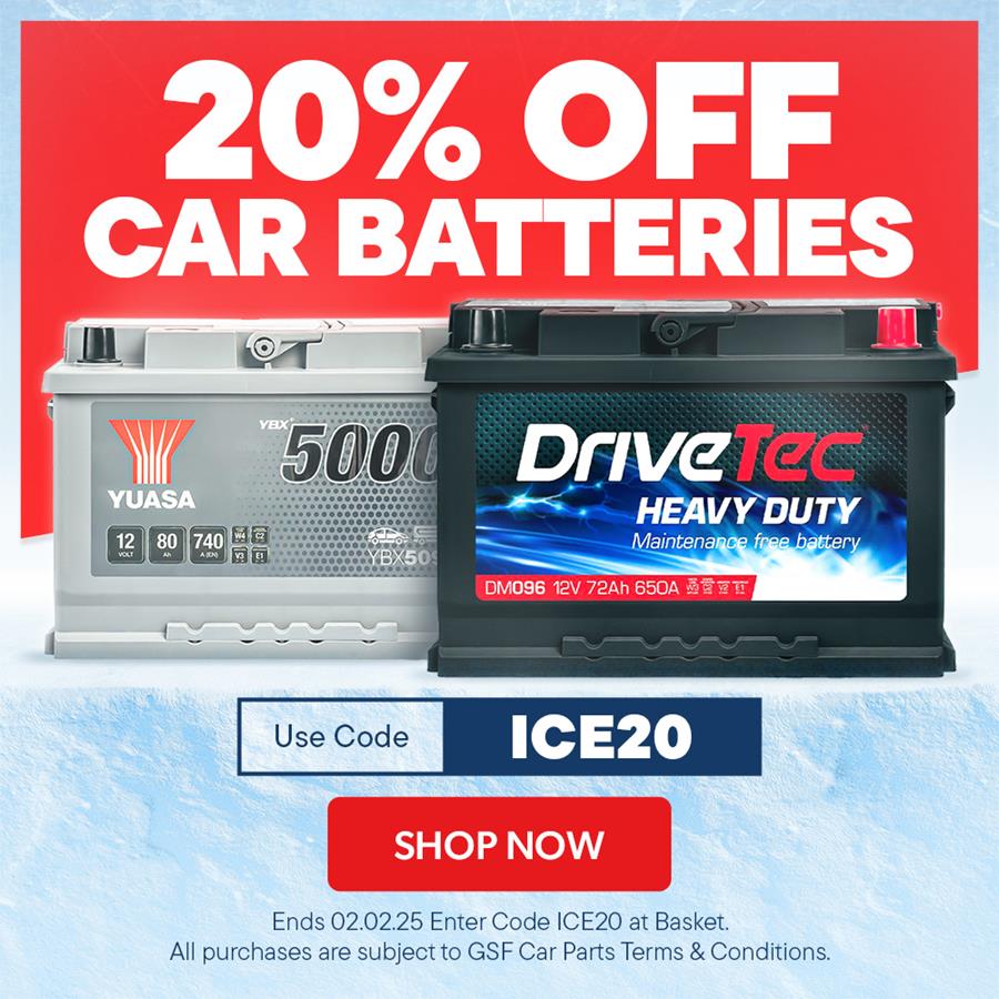 20% Off Car Batteries - Use Code ICE20
