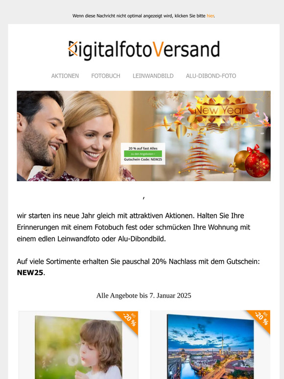 Neujahrsangebote bis 7. Januar