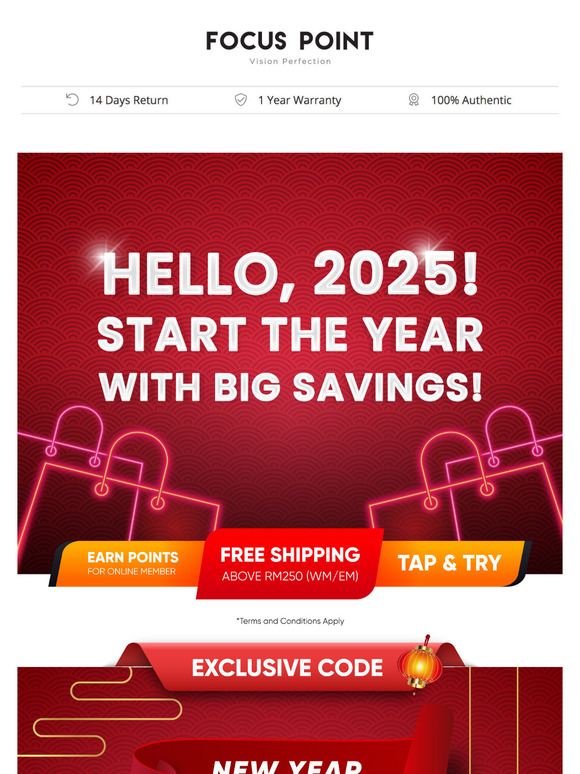 Hello, 2025! Start the Year with Big Savings!