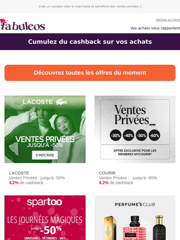 Ventes privées = Soldes en avant-première !