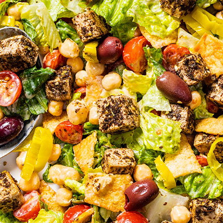 Pita Salad with Za'atar Tofu and Chickpeas