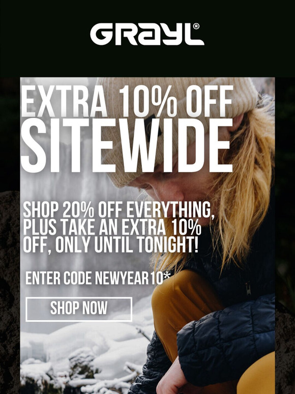 ENDS TONIGHT: Your 10% Off Sitewide