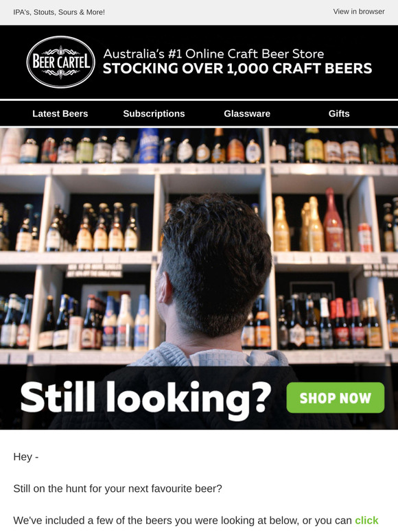We saved your spot - keep looking for your new favourite beer! 🍻