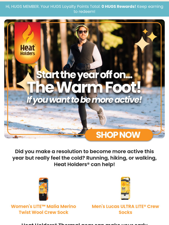 Start your year off on the warm foot, , to be more active. 🦶✨