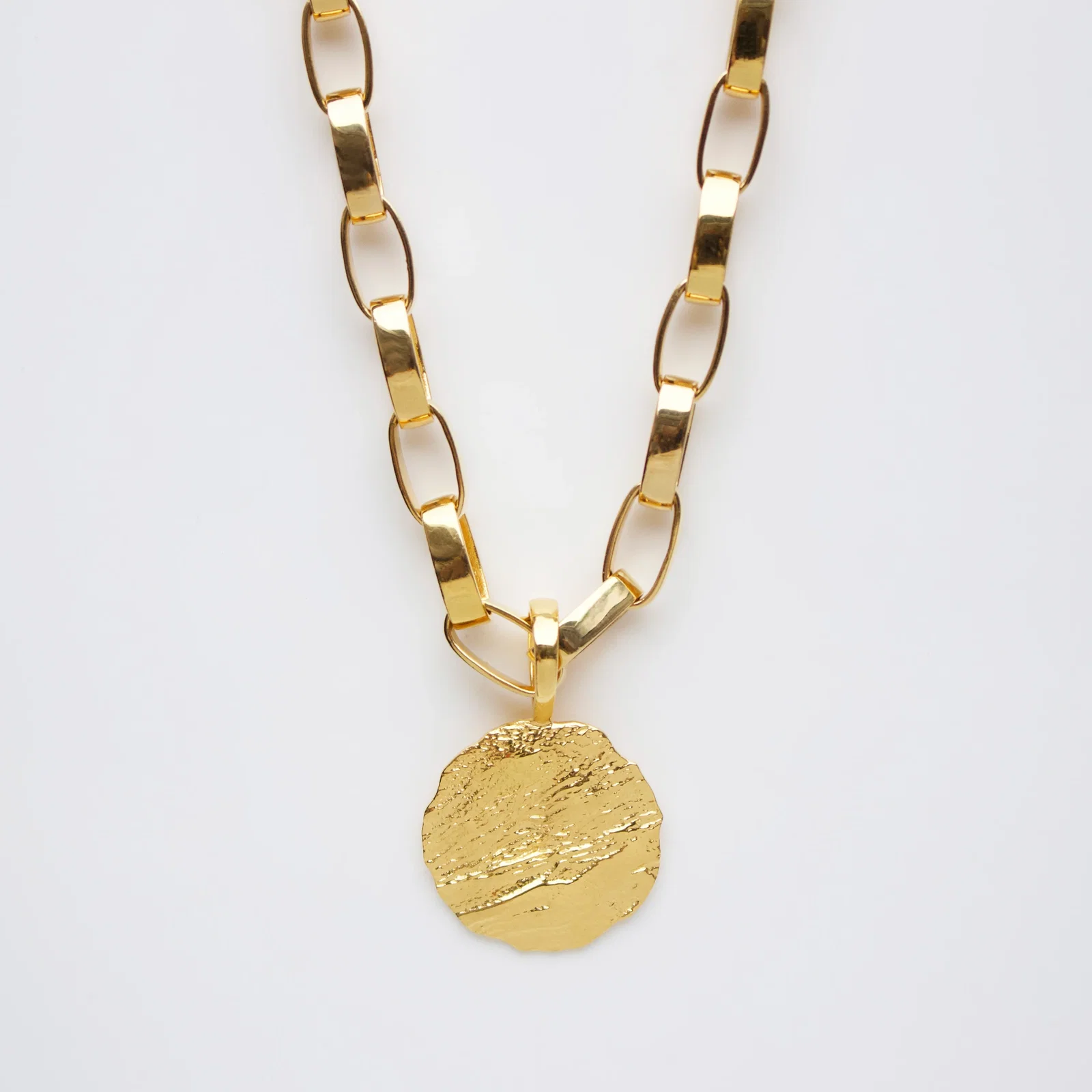 Image of Molten Coin Chunky Necklace