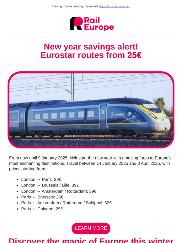 Start 2025 with adventures from just 25€! 🚆