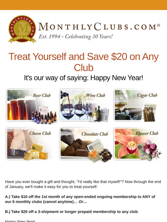 Save $20 on Any Club for Yourself!