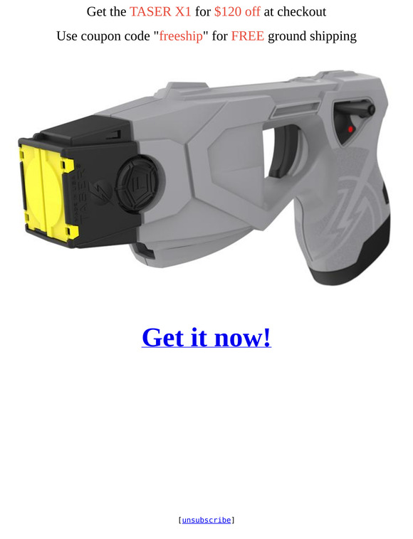 TASER X1 - Get $XXX off at checkout