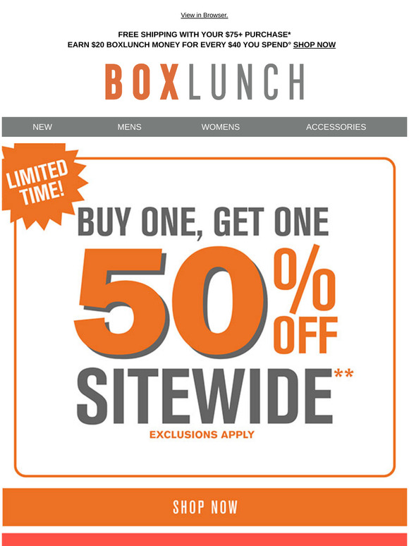 Weekend plans? Buy One, Get One 50% off 🍾