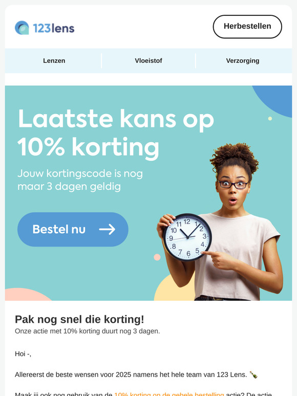 Met 10% korting het nieuwe jaar beginnen! 🥂