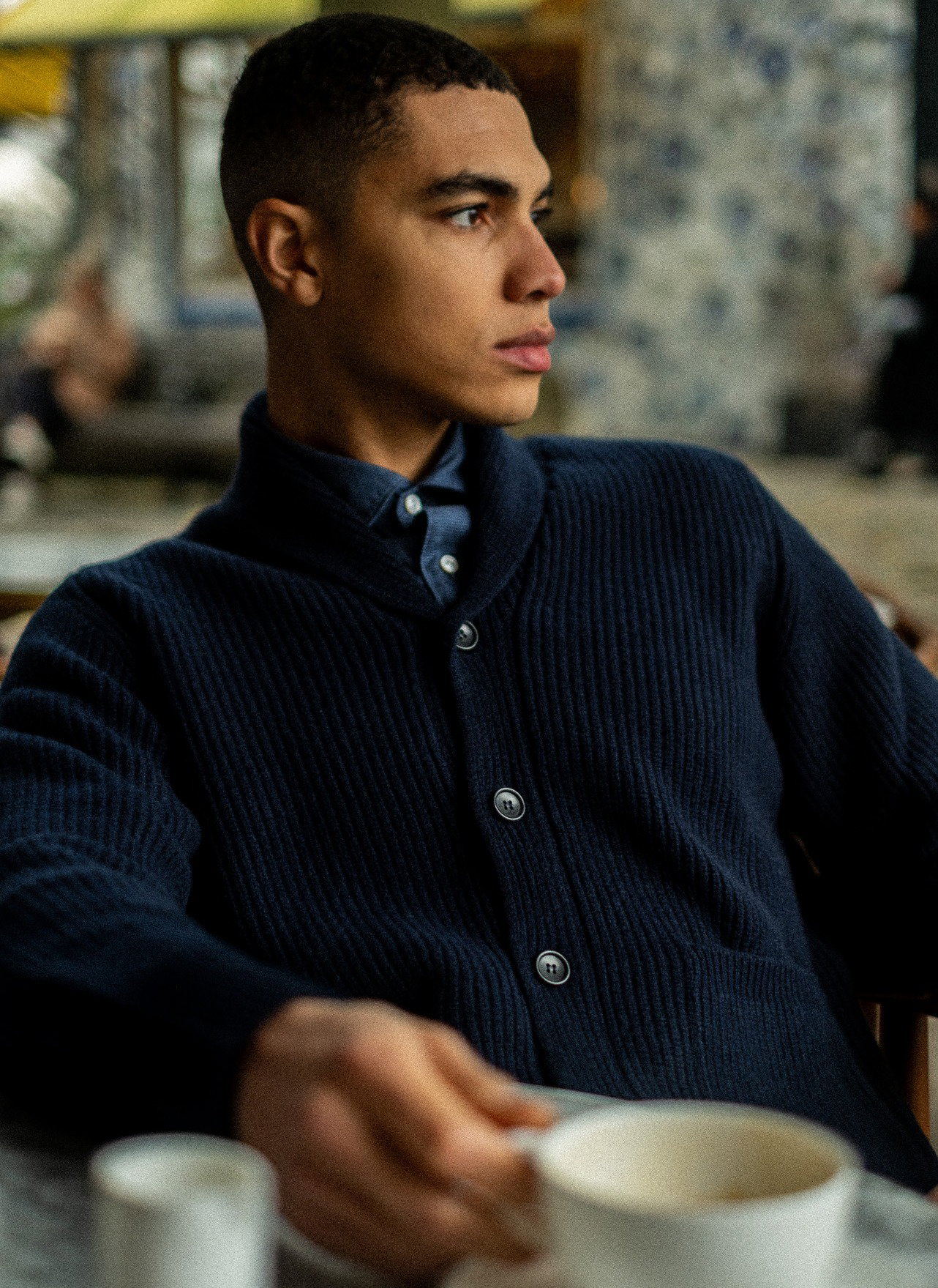 Navy Rally Cardigan