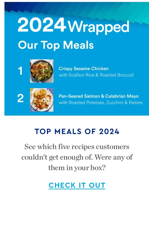 TOP MEALS OF 2024 | See which five recipes customers couldn't get enough of. Were any of them in your box? | CHECK IT OUT