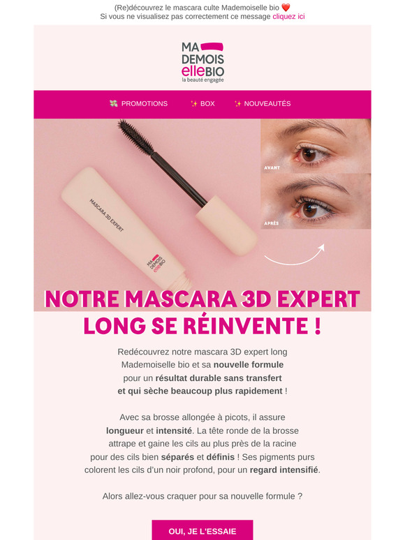 Mascara 3D long : une formule améliorée pour 16h de tenue 🔥