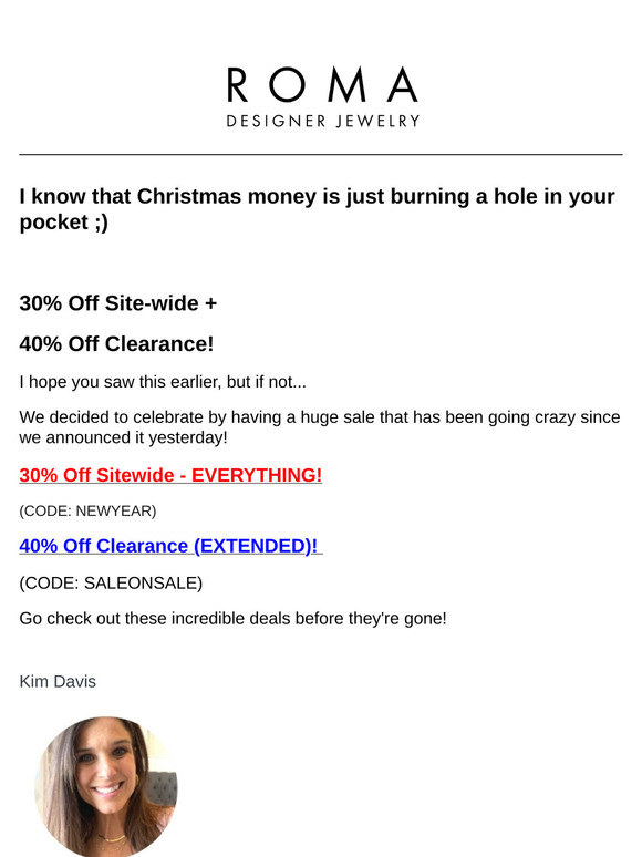 ⏰ — Don't Miss 30% Off Site-Wide or 40% Off Clearance