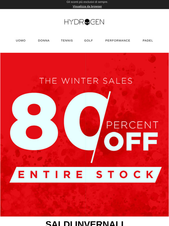 SALDI: -80% SU TUTTO