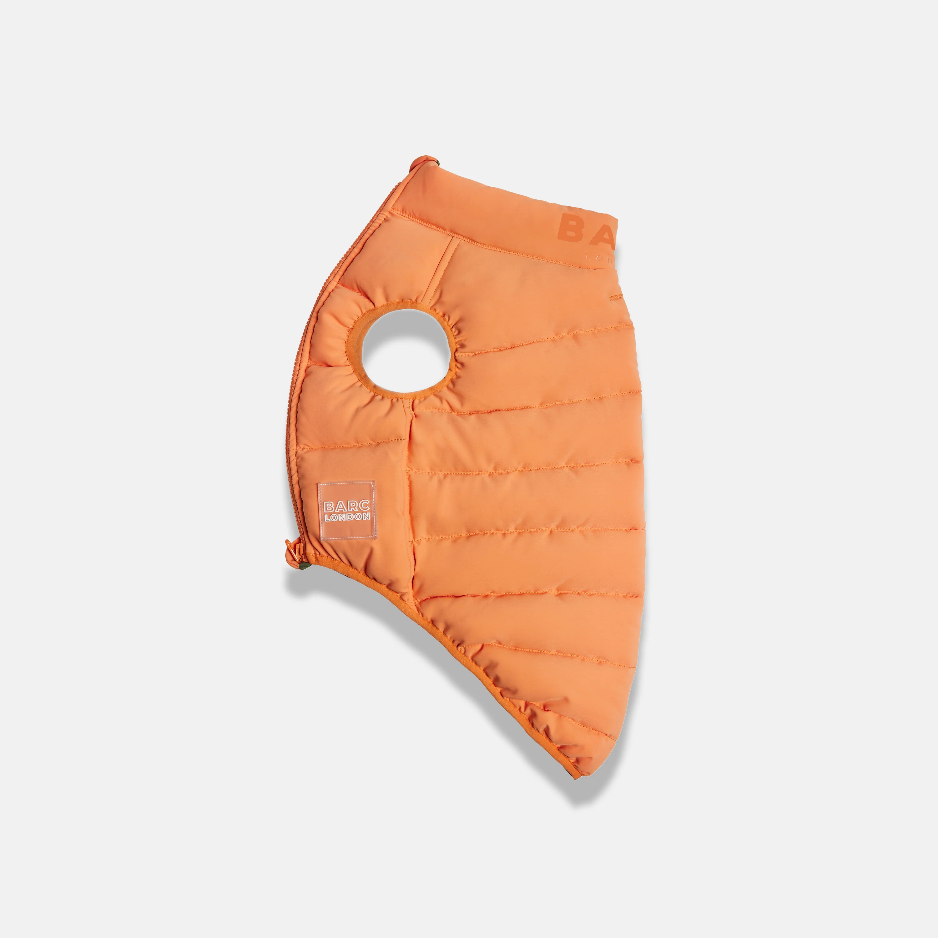 Image of Reversible Dog Puffer Jacket: Coral & Khaki Green
