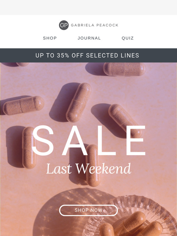 Save 35% on Selected Lines📣Last Weekend!