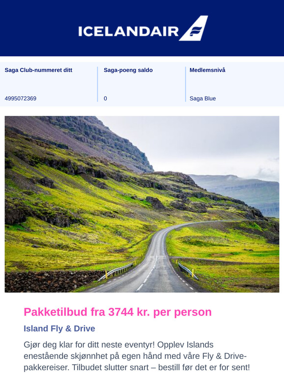 Siste sjanse: Pakketilbud fra 3744 kr. | Inkl. fly t/r, skatter og 3 dagers leiebil