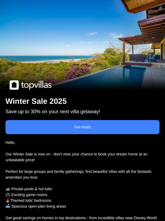 Winter Sale Now On - Save up to 30%!