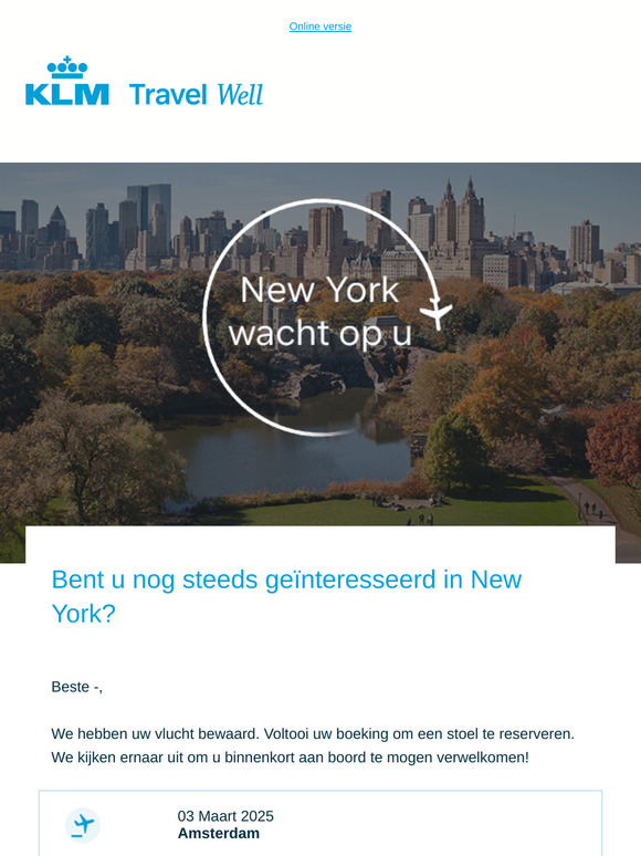 Vanaf €616: New York wacht op u