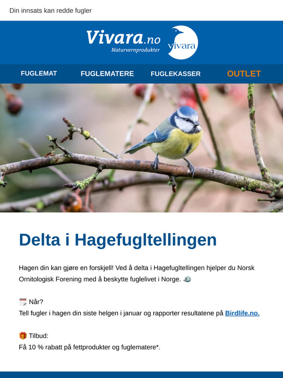 Delta i Hagefugltellingen! 🐦