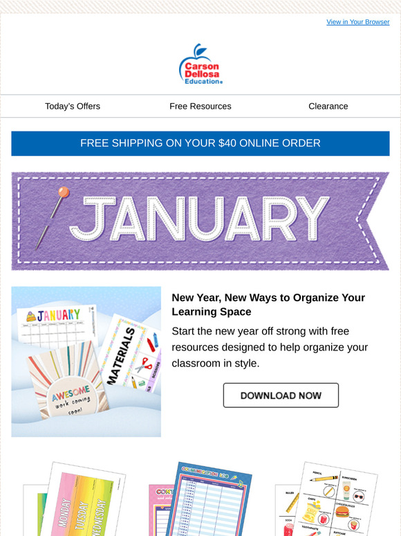 Carson-Dellosa Education: FREE Resources To Sleigh A New Year Of Learning 🛷 | Milled