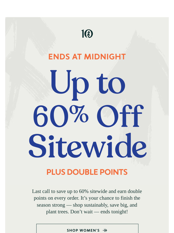Final Hours: Up to 60% Off Sitewide & Double Points