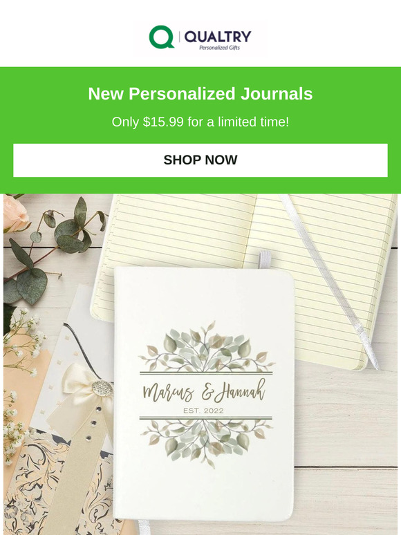 Deal Alert: Personalized Journals only $15.99. Perfect for Goals & Gifts!