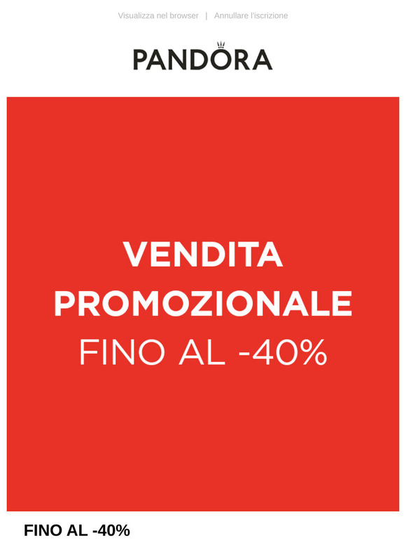 VENDITA PROMOZIONALE: fino al -40%