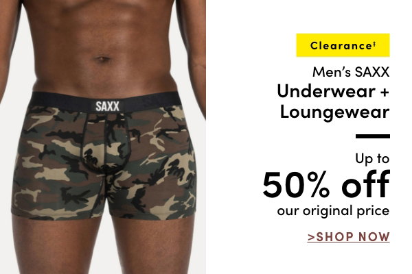 Clearance Men's SAXX Underwear & Loungewear, up to 50% off our original price
