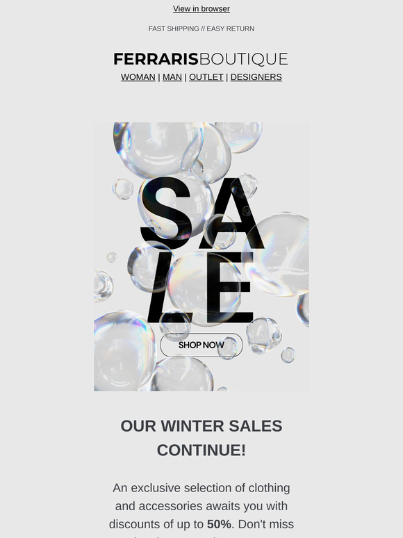 ❄️ OUR WINTER SALES CONTINUE!❄️