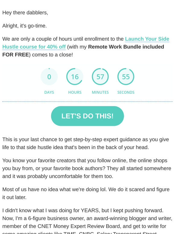 Last chance!